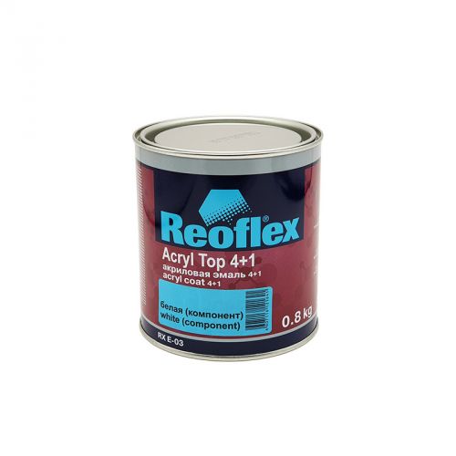 Эмаль Reoflex акриловая 4+1 белый компонент 0,8 кг