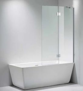 Шторка для ванны Oporto Shower 804SMP 110x140 см распашная прозрачное стекло