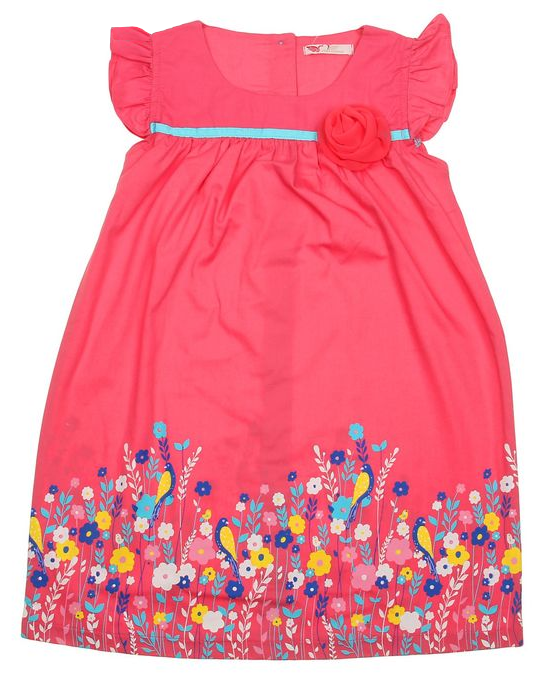 Хлопковое платье для девочки Дивный сад