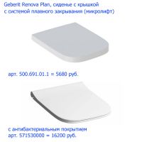 сиденья для Geberit Renova Plan 500.378.01.1