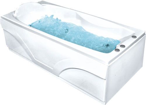 Акриловая ванна с гидромассажем Bach Исланд 170х77 Система 1