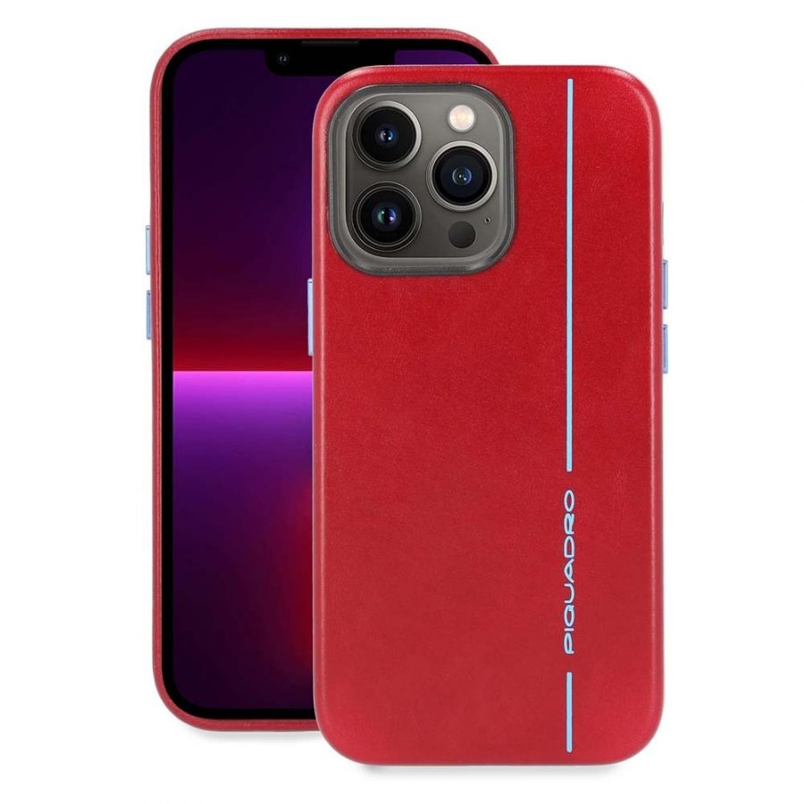 Чехол кожаный для iPhone 13 PRO 6,1" Piquadro AC5897B2/R красный