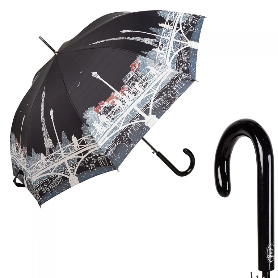 Зонт-трость Guy De Jean Pont des arts Noir