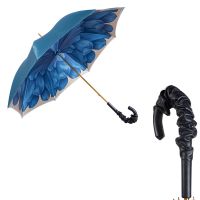 Зонт-трость Pasotti Becolore Blu Georgin Pelle