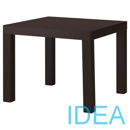 LACK ЛАКК LACK ЛАКК Придиванный столик, черно-коричневый, 55x55 см Придиванный столик 55x55 см