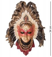 Венецианская маска «Перо павлина» 25x7 см, h=34 см (WS-362)