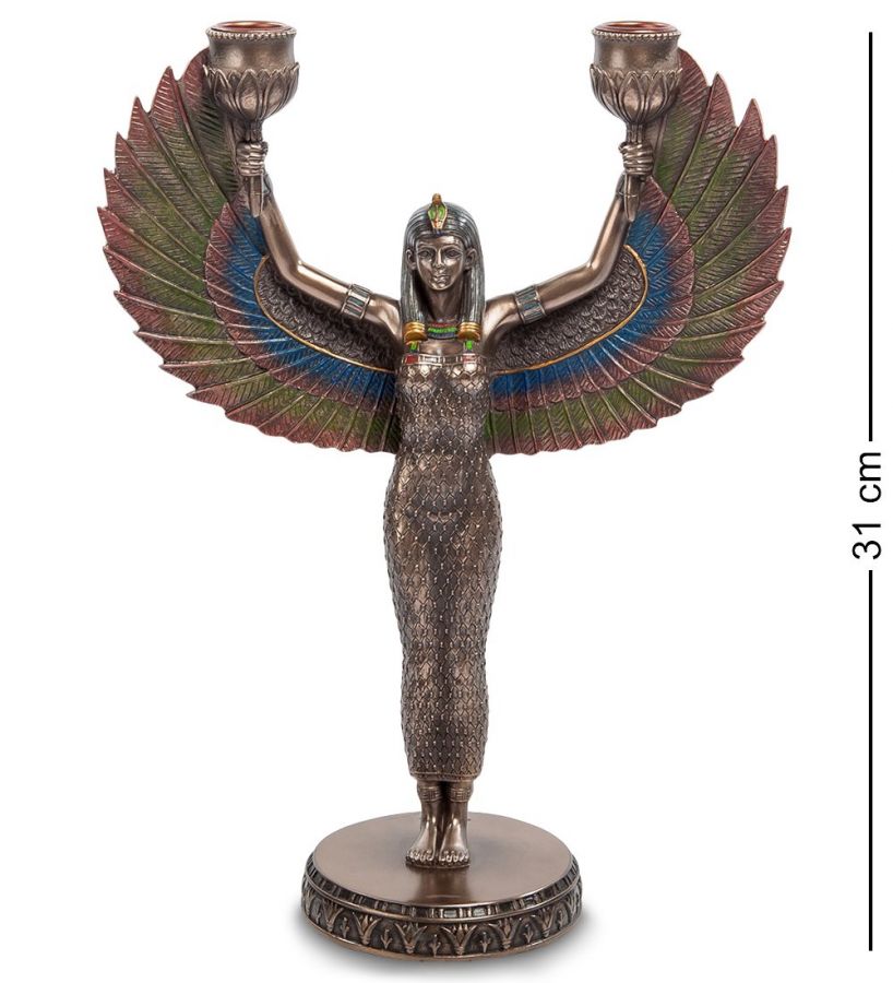 Подсвечник «Исида - богиня материнства и плодородия» 23x9.5 см, h=31 см (WS-491/1)
