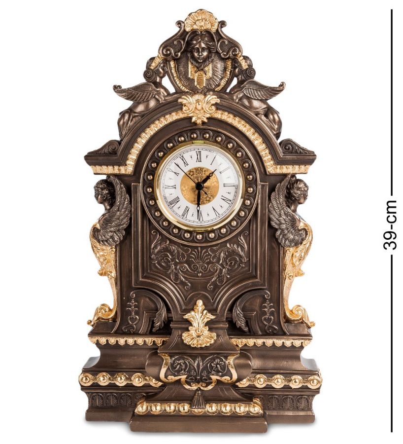 Каминные часы в стиле барокко 22x9 см, h=38 см (WS-611/2)