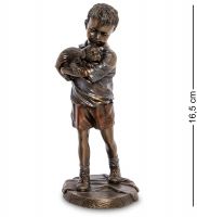 Статуэтка «Мальчик со щенком» 6x6 см, h=16.5 см (WS-991)