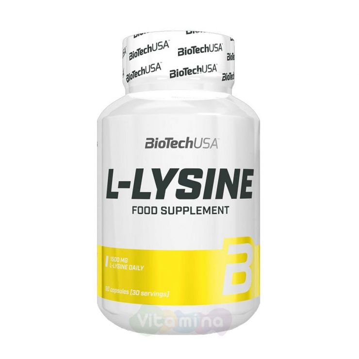 BIOTECHUSA Аминокислота Л-ЛИЗИН L-Lysine, 90 капс.