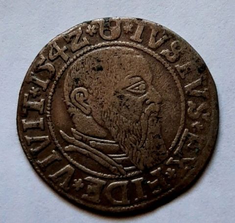 1 грош 1542 Пруссия Бранденбург Германия XF