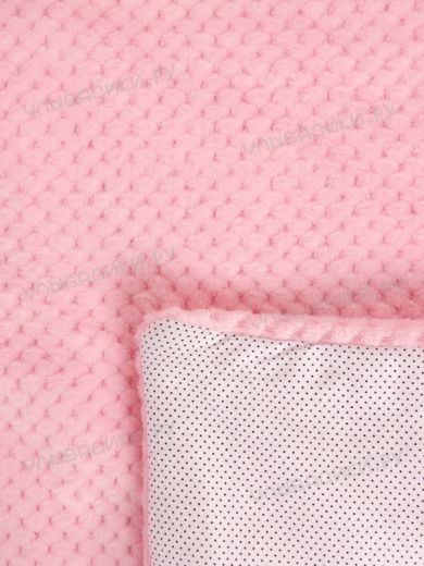 Одеяло на выписку ВЕЛСОФТ + ТРИКОТАЖ с лентой, розовый