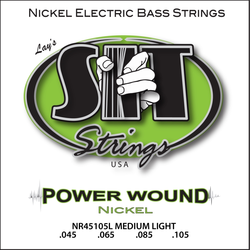 Струны для бас-гитары SIT NR45105L, Powerwound Nickel Medium Light, 45-105
