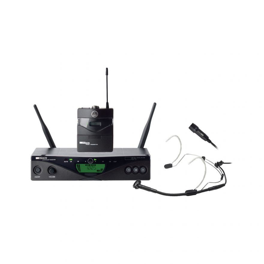 AKG WMS470 Pres Set BD1 50mW - радиосистема с оголовьем и петличным микрофоном (650.1-680МГц)