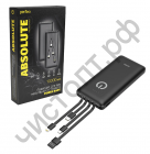 Моб. заряд. устрой. Perfeo Powerbank ABSOLUTE 10000mah In Micro usb,USB /Out USB,Micro usb,Type-C,Lightning, 2.1А/ Black