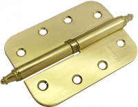 Петля MORELLI стальная разъёмная скругленная с короной MS-C 100X70X2.5 SG L Цвет - Матовое золото