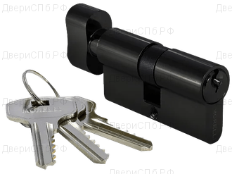 Ключевой цилиндр MORELLI с поворотной ручкой (60 мм) 60CK BL Цвет - Черный