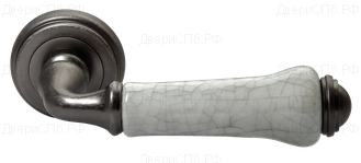 Дверные ручки Morelli "UMBERTO" MH-41-CLASSIC OMS/GR Цвет - Старое античное серебро/серый