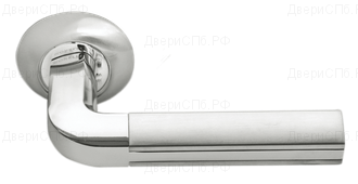Дверные ручки Morelli "МОЗАИКА" MH-11 SN/CP Цвет - Белый никель/полированный хром