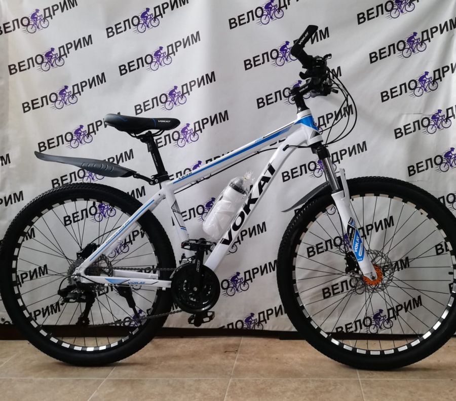 Велосипед 27,5" гидравлика Vokat алюминиевый бело-синий