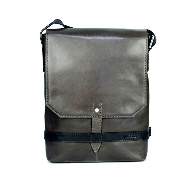 Кожаная мужская вертикальная сумка-планшет HIDESIGN PORSCHE-02 Dark Grey