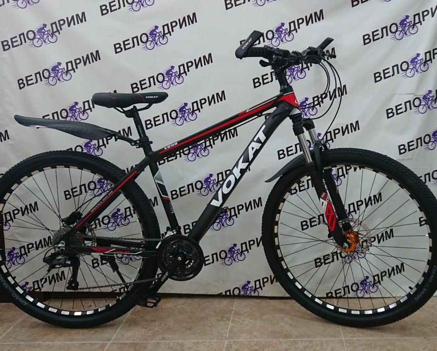 Велосипед 29" гидравлика Vokat алюминиевый черно-красный