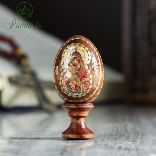 Яйцо сувенирное "Богоматерь Почаевская", на подставке