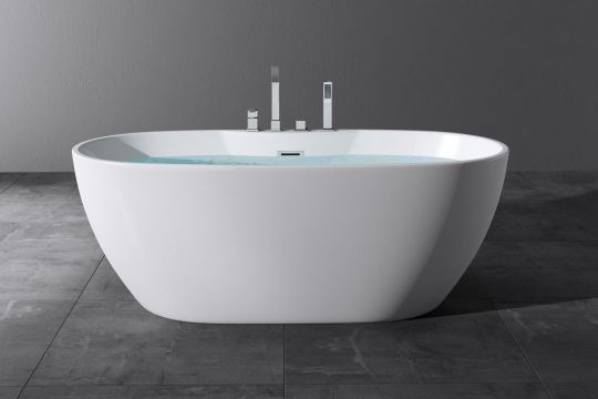 Отдельностоящая ванна из литьевого акрила ARTMAX AM-605-1700-790 со сливом-переливом ФОТО