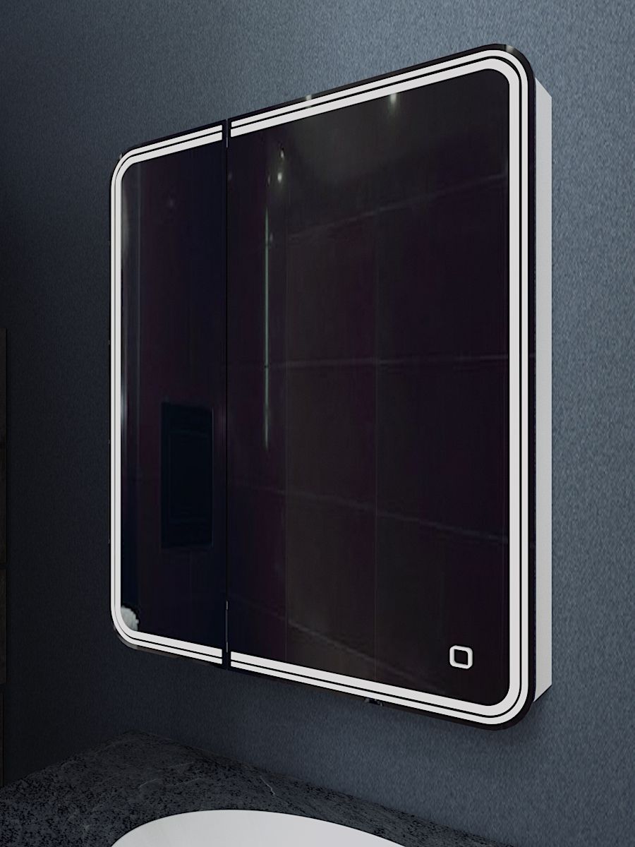 Двухдверное зеркало-шкаф с подсветкой ART&MAX VERONA  AM-Ver схема 1