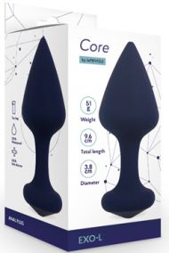 Анальная пробка для ношения Le Frivole Core Exo L синяя, 7.8*3,8 см