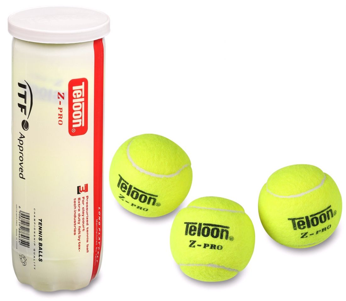 Мяч для большого тенниса профессиональный Teloon Z-pro 818T P3 (3шт в тубе)