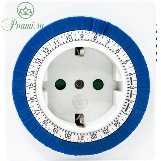 Розетка с таймером суточная 61923/TM32, 3500W, 16A, 230V, цвет белый