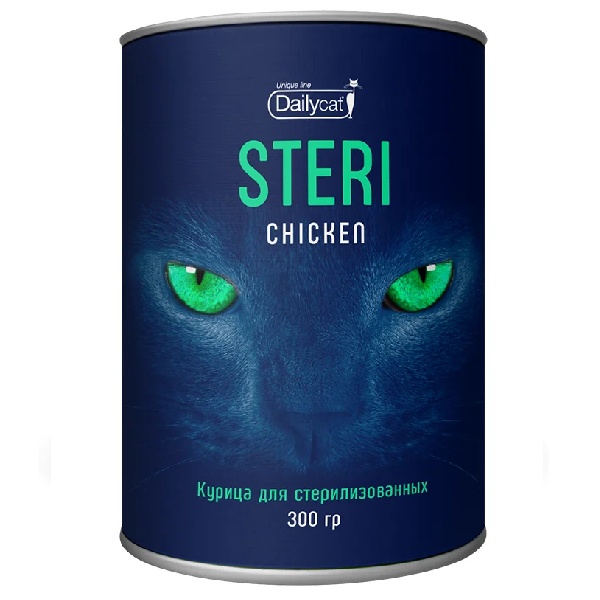 Сухой корм для стерилизованных кошек DailyCat Unique Line Steri Chicken с курицей 0.3 кг
