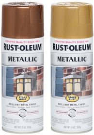 Краска с Эффектом Металлика Rust-Oleum Stops Rust 3м2 Антикоррозийная, Универсальная, Аэрозоль,Серебро,Золто,Медь,Матовый Никель.