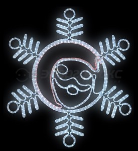 Фигура световая Neon-Night "Снежинка с Дедом Морозом'' 170*95 см
