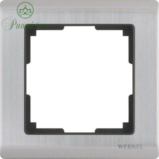 Рамка на 1 пост  WL02-Frame-01, цвет никель