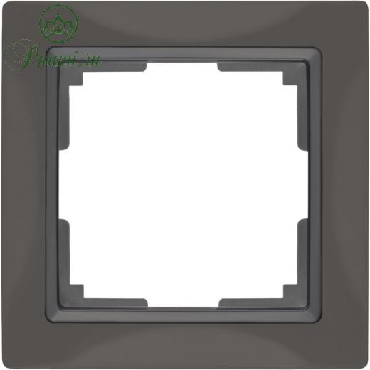 Рамка на 1 пост  WL03-Frame-01, цвет серо-коричневый