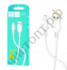 Кабель USB - микро USB Denmen D06V White белый (2.4 A)