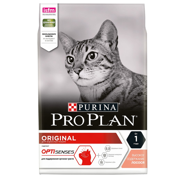 Корм сухой Pro Plan Adult для взрослых кошек с лососем 0.4кг