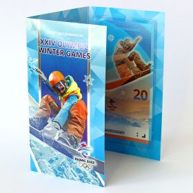 Набор банкнот 3шт - Олимпиада в Пекине (Китай) 2022 в дизайнерском буклете Msh Ali Oz
