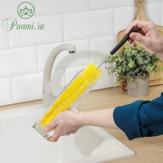 Ёрш для радиатора, синтетическая щетина, цвет МИКС