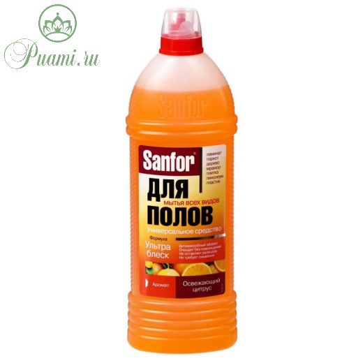 Средство для мытья полов Sanfor "Освежающий цитрус", 1 л