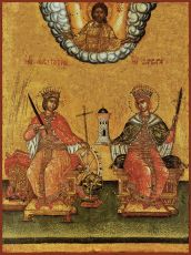 Икона Екатерина и Варвара, святые великомученицы