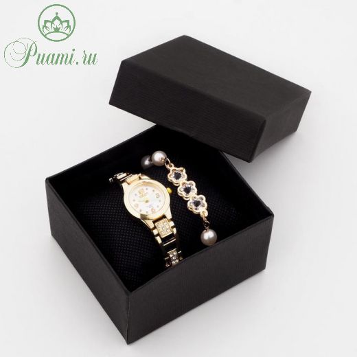 Подарочный набор 2 в 1 "Bajul": наручные часы и браслет