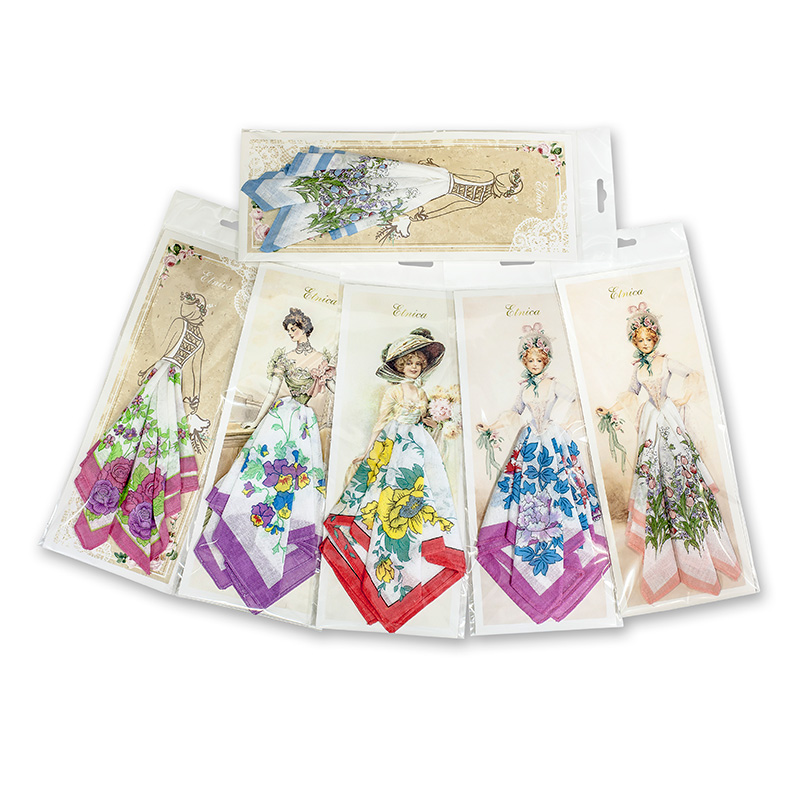 Сувенирный набор "Дамские наряды" Пс08 Платок носовой женский "ETNICA"