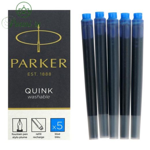 Набор картриджей для перьевой ручки Parker Cartridge Quink Z11, 5 штук, синие чернила, смываемые (1950383)