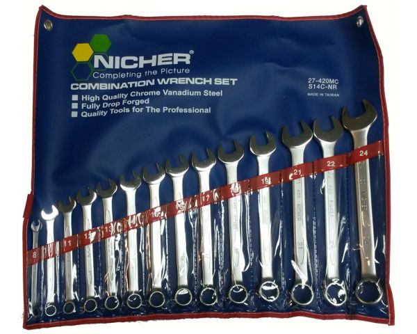 Ключи комбинированные 27-420MC-S14C-NR (набор 14шт) NICHER®