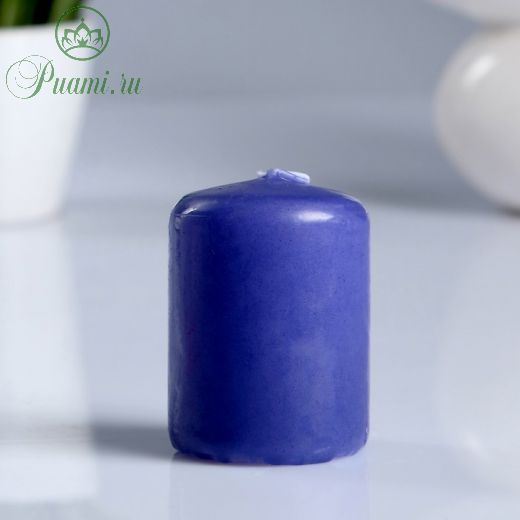 Свеча классическая "Лаванда" ароматизированная, фиолетовая, 4х5 см