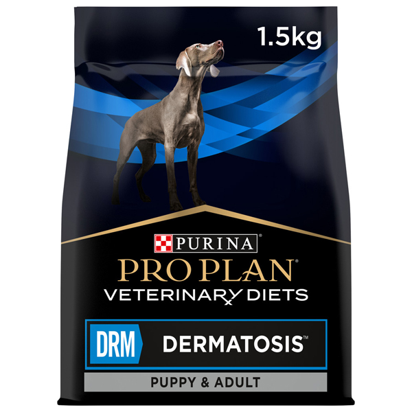 Сухой корм для собак Purina Pro Plan Veterinaty Diets DRM Dermatosis диета для поддержания здоровья кожи при дерматозах и выпадении шерсти