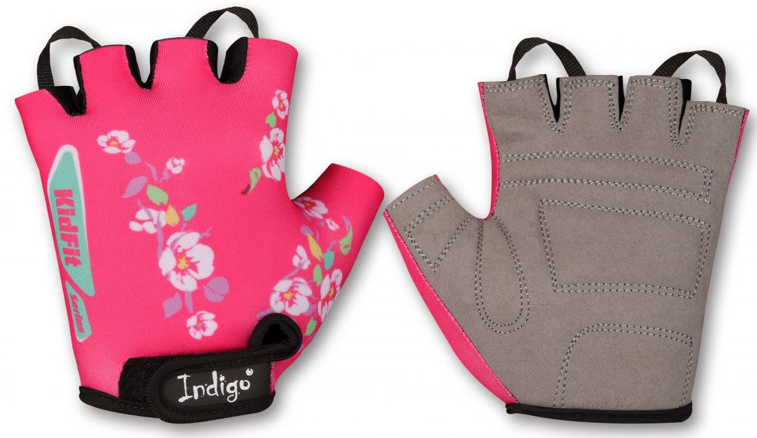 Перчатки велосипедные детские INDIGO Цветы SB-01-8821 Розовый